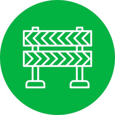 Road Block Vector Icon Design