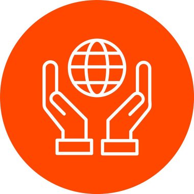 Dünya Vektör Simgesi Tasarımı Elle