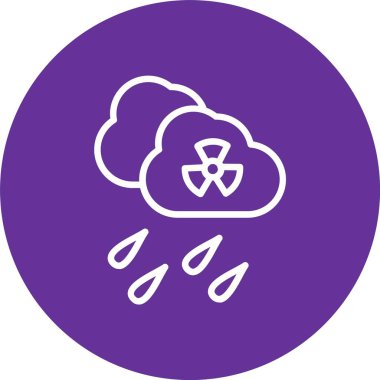 Asit Yağmuru Vektör Simgesi Tasarımı