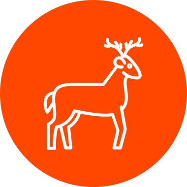 Geyik Vektörü Simgesi Tasarımı