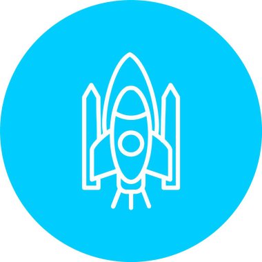 Uzay Mekiği Vektör Simgesi Tasarımı