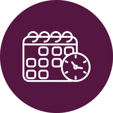 Zaman Tablosu Vektör Simgesi Tasarımı