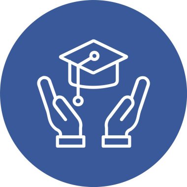 Eğitim Sigortası Vektör Simgesi Tasarımı