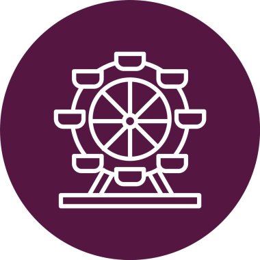 Ferris Wheel Vector Icon Design
