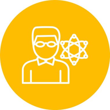 Bilim adamı Vektör Simgesi Tasarımı