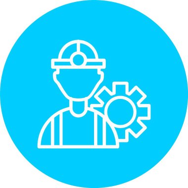 Construction Worker Vector Icon Design