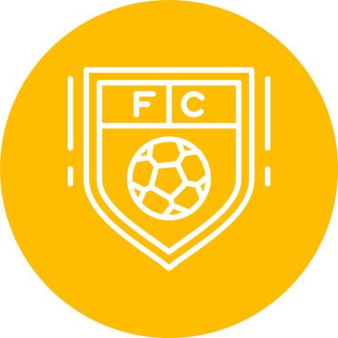 Futbol Kulübü Vektör Simgesi Tasarımı