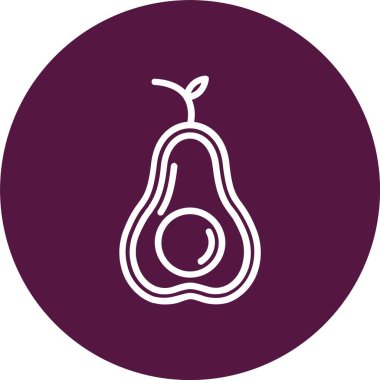 Avokado Vektör Simgesi Tasarımı