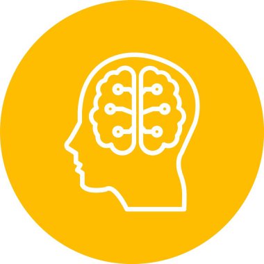 Human Brain Vector Icon Design