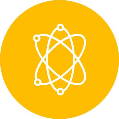 Atom Enerjisi Vektör Simgesi Tasarımı