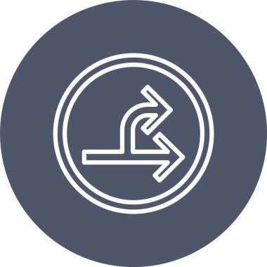 Çift Yönlü Ok Vektör Simgesi Tasarımı