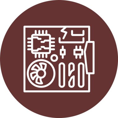 Hasar Anakart Vektör Simgesi Tasarımı