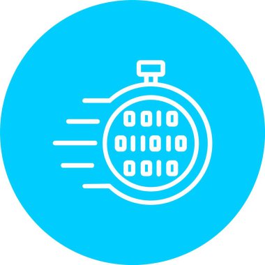 Hızlı Zaman Vektör Satırı Vektör Simgesi Tasarımı