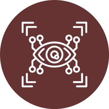 Cyber Eye Vector Icon Design