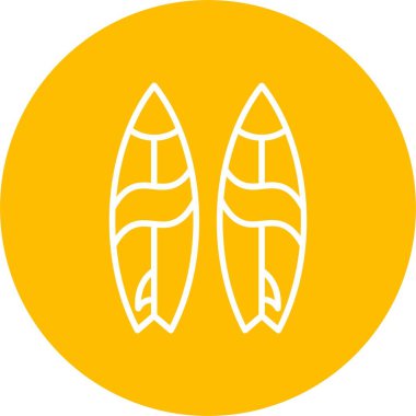 Surfboard Vector Icon Design