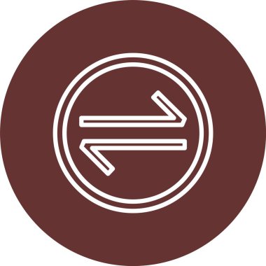 Sağ Sol Ok Vektör Simgesi Tasarımı