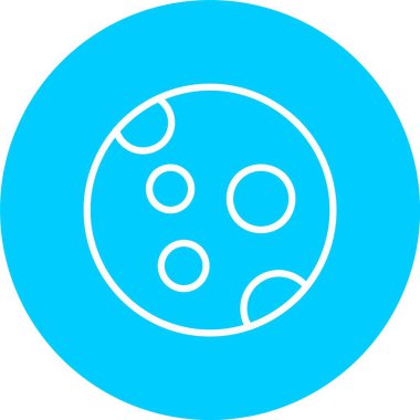 Ay Yüzey Vektör Simgesi Tasarımı