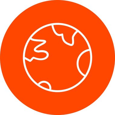 Dünya Vektör Simgesi Tasarımı Gezegeni