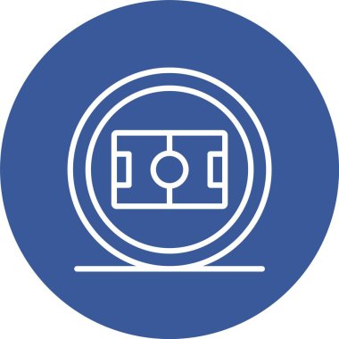 Futbol Sahası Vektör Simgesi Tasarımı