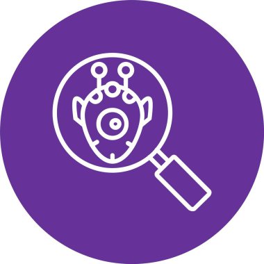 Uzaylı Araştırma Vektörü Simgesi Tasarımı