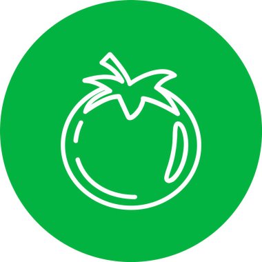 Domates Vektörü Simgesi Tasarımı