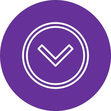 Down Arrow Vector Icon Design
