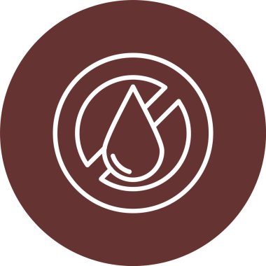 No Liquid Vector Icon Design