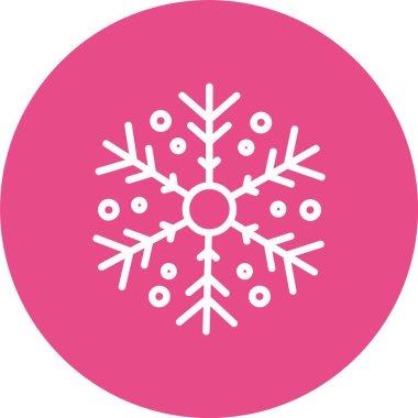 Kar Tanesi Vektör Simgesi Tasarımı