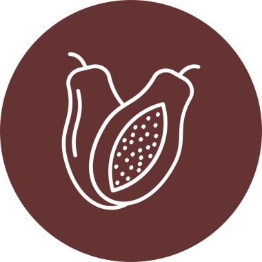 Papaya Vector Icon Design
