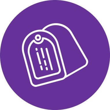 Dog Tag Vector Icon Design