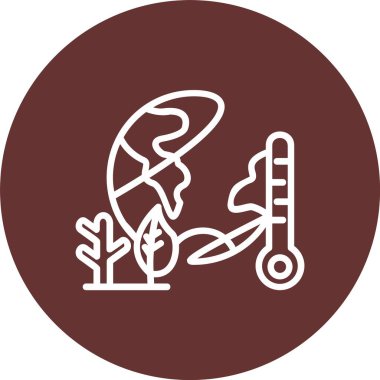 Küresel Isınma Vektörü Simgesi Tasarımı