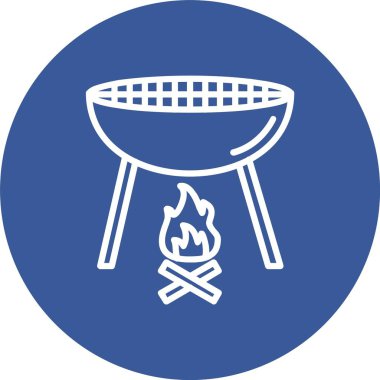 BBQ Grill Vector Icon Design