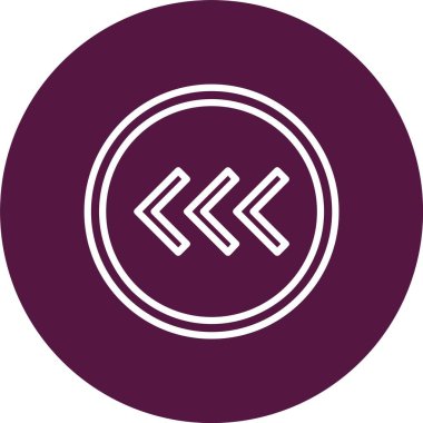 Hızlı Ters Ok Vektör Simgesi Tasarımı