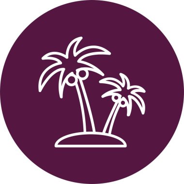 Coconut Tree Vector Icon Design