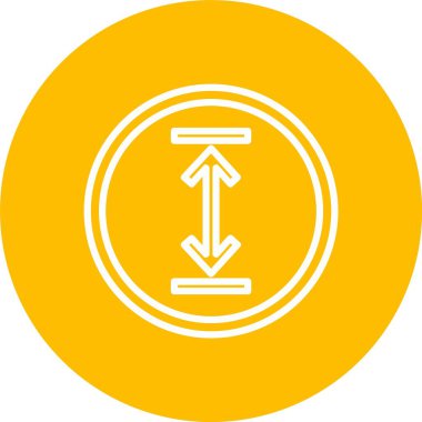 Yükseklik Oku Vektör Simgesi Tasarımı