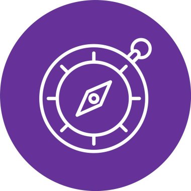 Navigation Compass Vector Icon Design