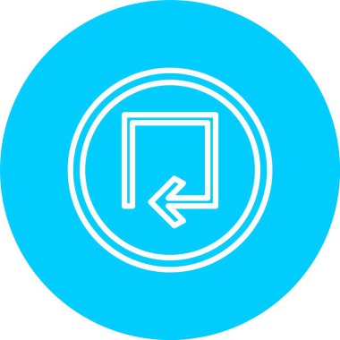 Arka Ok Vektör Simgesi Tasarımı