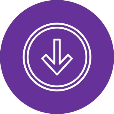 Down Arrow Vector Icon Design