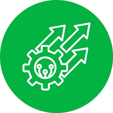 Süreç Vektör Satırı Vektör Simgesi Tasarımı