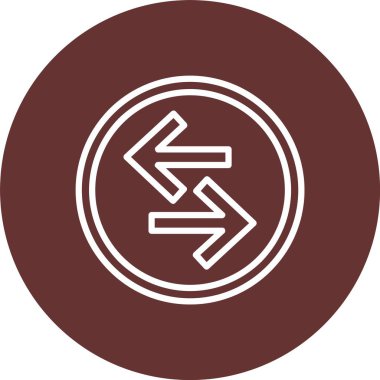 Sol Sağ Ok Vektör Simgesi Tasarımı