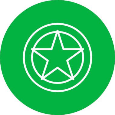 Yıldız Pentagon Vektör Simgesi Tasarımı