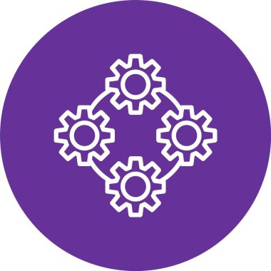 Süreç Vektörü Simgesi Tasarımı