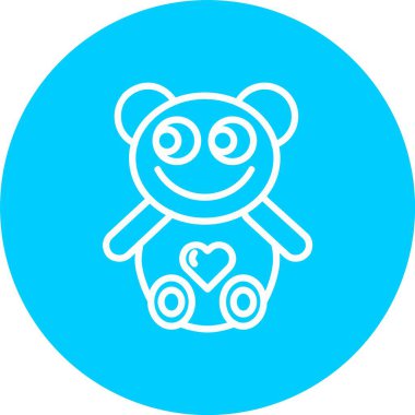 Teddy Bear Vector Icon Design