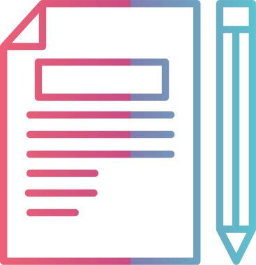 Dosya Belgesi Çizgisi Gradyan Tasarımı