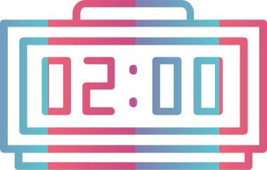 Dijital Saat Çizgisi Gradyan Tasarımı