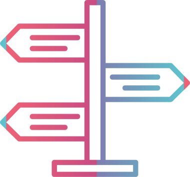 Sokak İşaret Çizgisi Gradyan Tasarımı