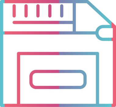 Disket Sürücü Çizgisi Gradyan Tasarımı