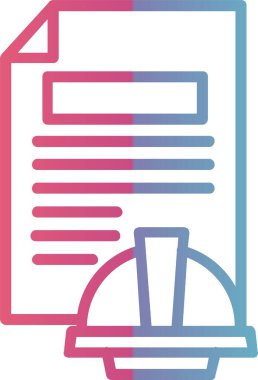 Dosya Belgesi Çizgisi Gradyan Tasarımı