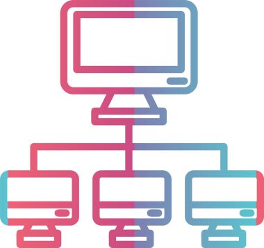 Bilgisayar Ağı Çizgisi Gradyan Tasarımı