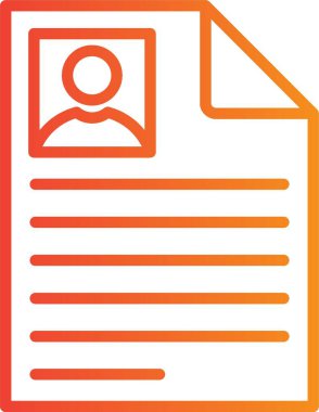 CV Vektör Çizgisi Gradyan Tasarımı